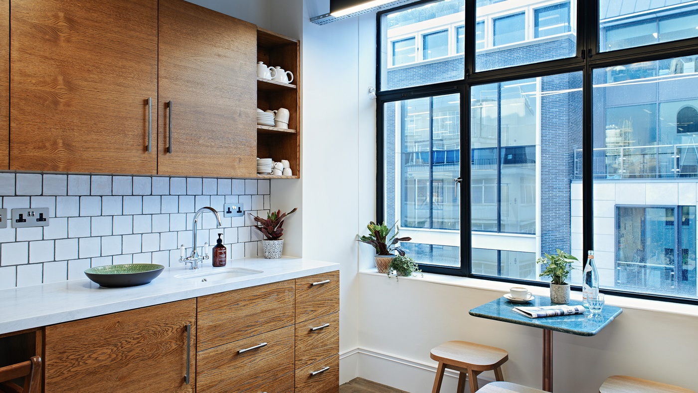 Kitchenette at Mortimer House by Maslows | Luxury London Coworking