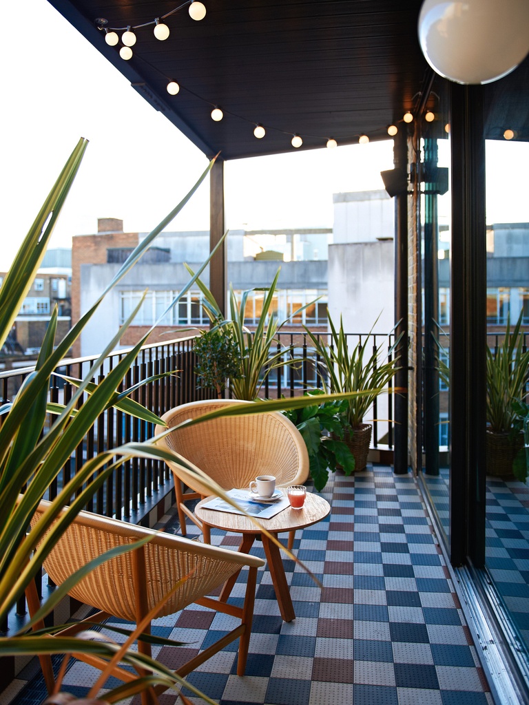 Terrace: Living Room at Mortimer House by Maslows | Luxury Coworking London