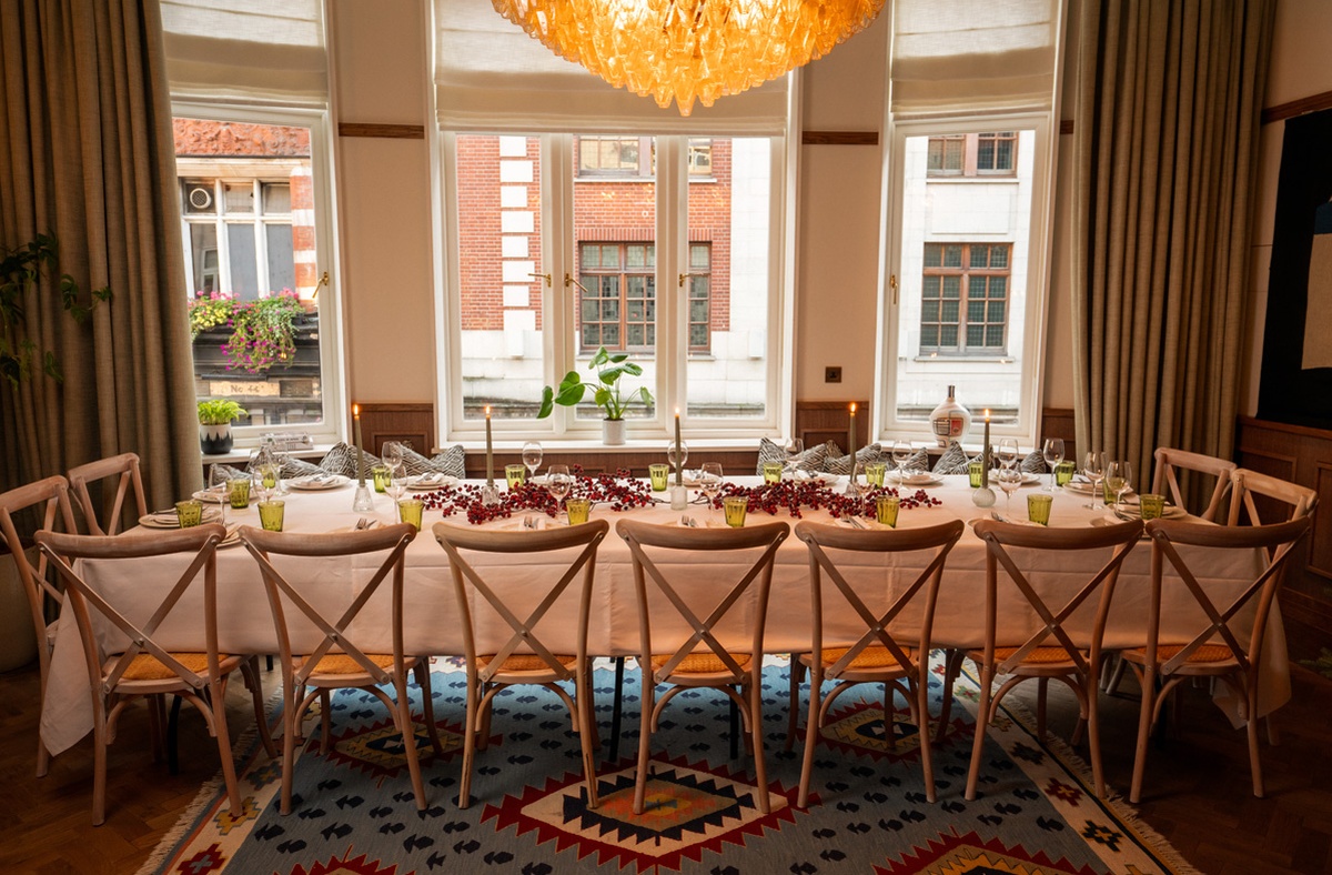 Christmas Dining, Drawing Room at 1 Warwick Soho Members House