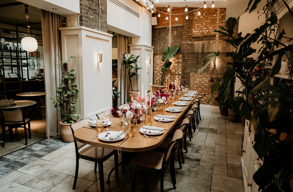 Conservatory Private Dining at Mortimer House, Maslow's London