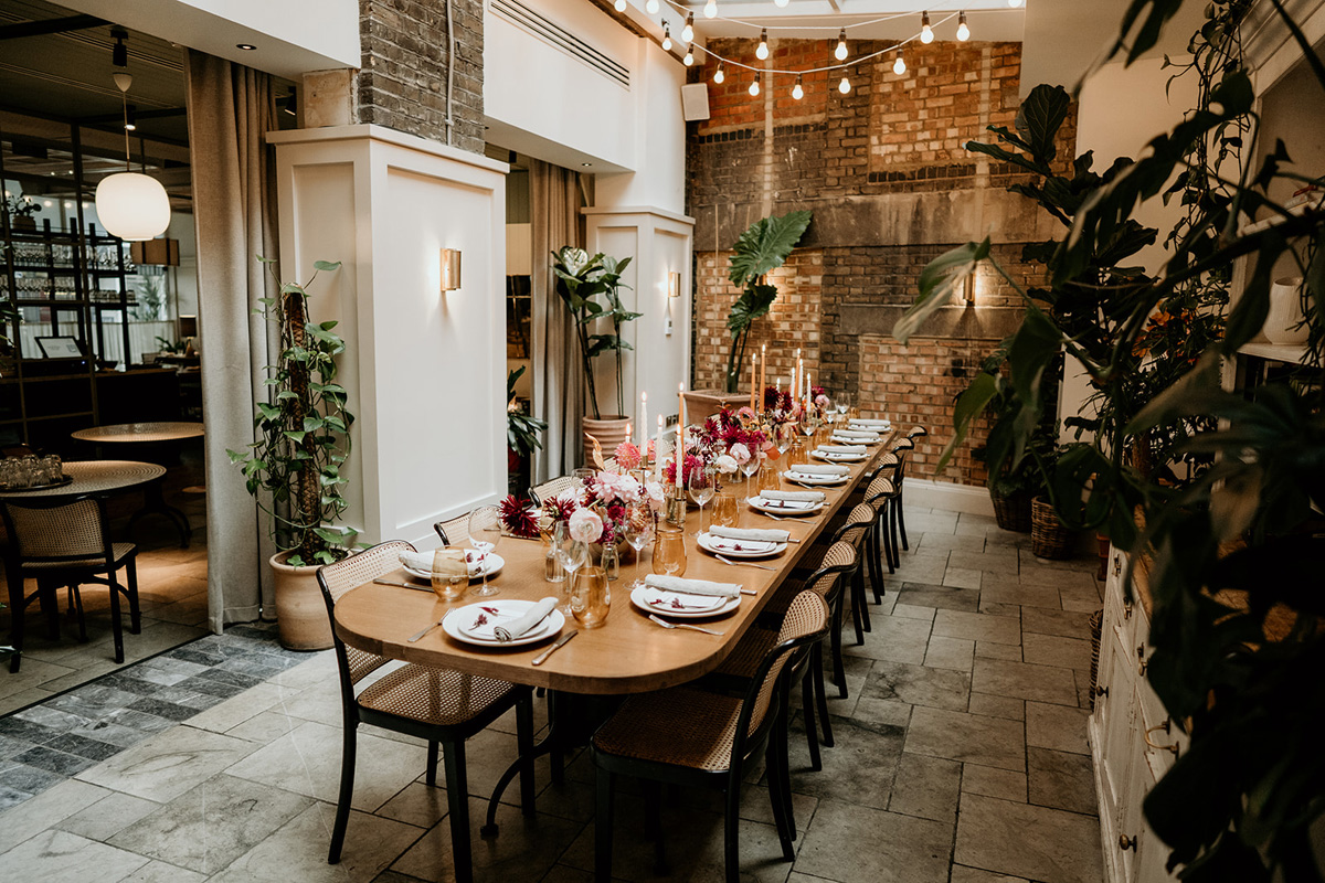 Conservatory Private Dining at Mortimer House, Maslow's London