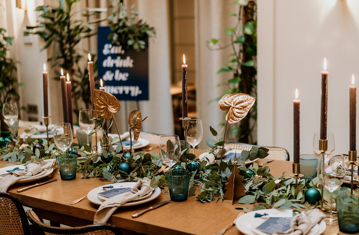 Christmas Dining, Conservatory at Mortimer House Fitzrovia Members House
