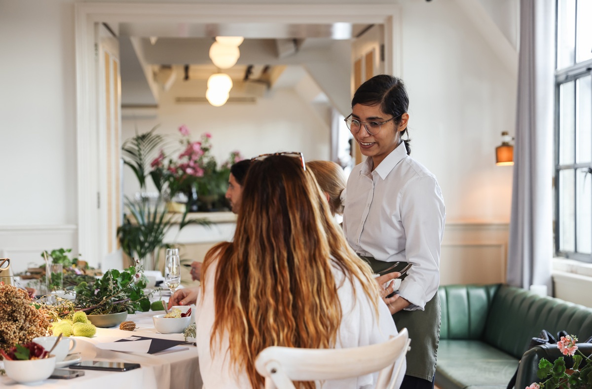 Service in Loft & Gallery, Mortimer House, Maslow's Members House Fitzrovia London