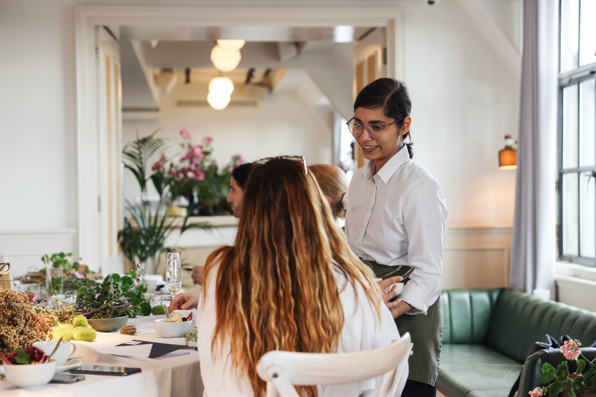 Service in Loft & Gallery, Mortimer House, Maslow's Members House Fitzrovia London