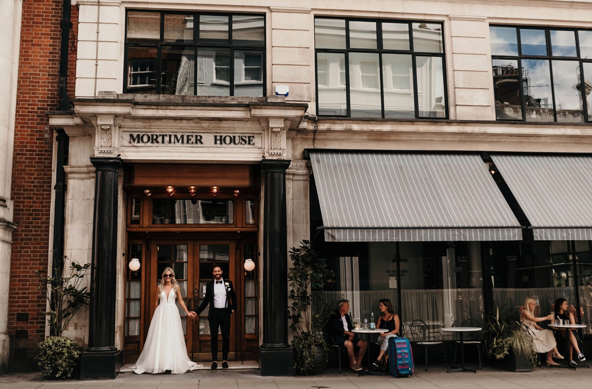 Becci and George Wedding at Mortimer House Wedding Venue Fitzrovia London