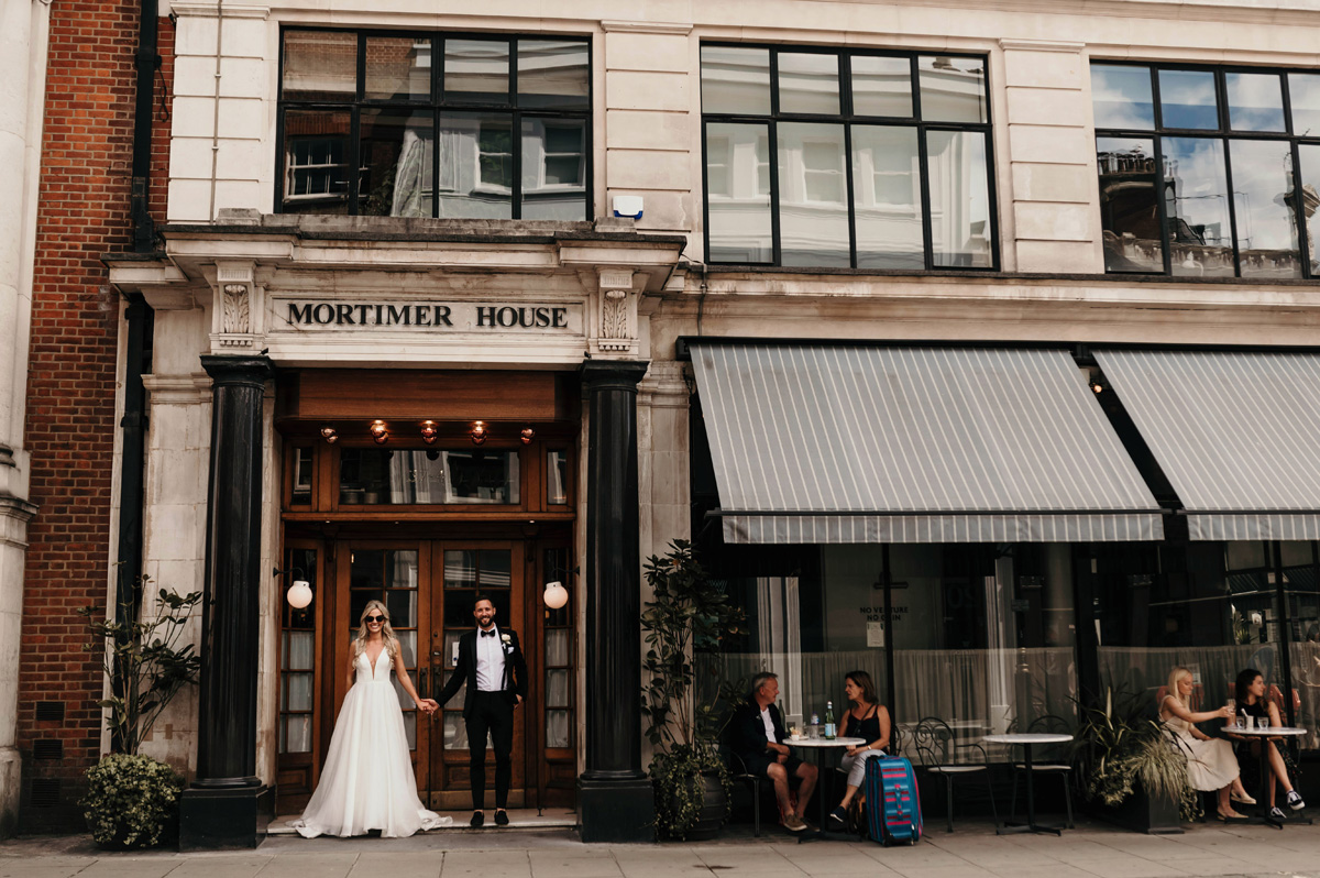 Becci and George Wedding at Mortimer House Wedding Venue Fitzrovia London