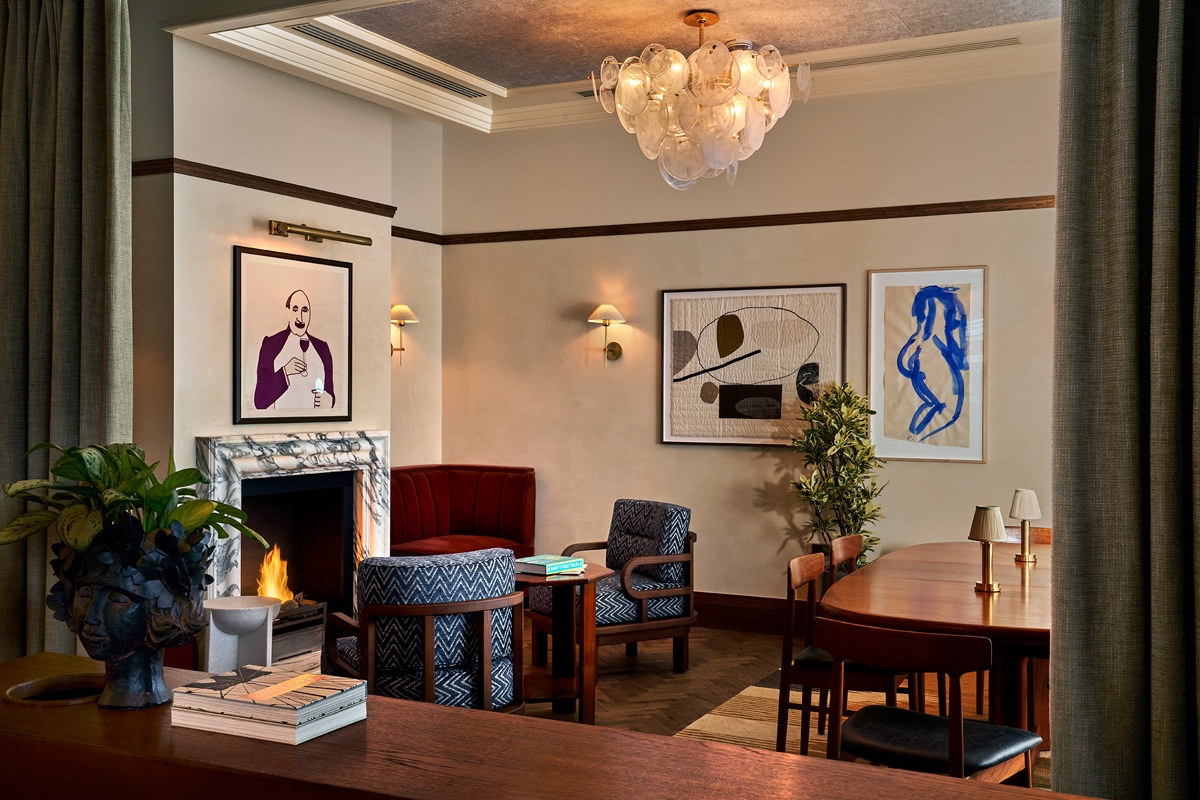 Interior of The Den, a stylish meeting room at 1 Warwick Members House in Soho, London