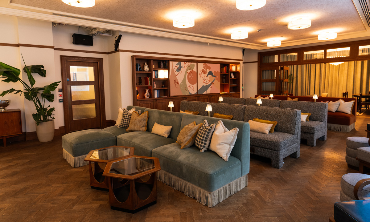 Lounge Setup in The Library at 1 Warwick Members House, Soho London
