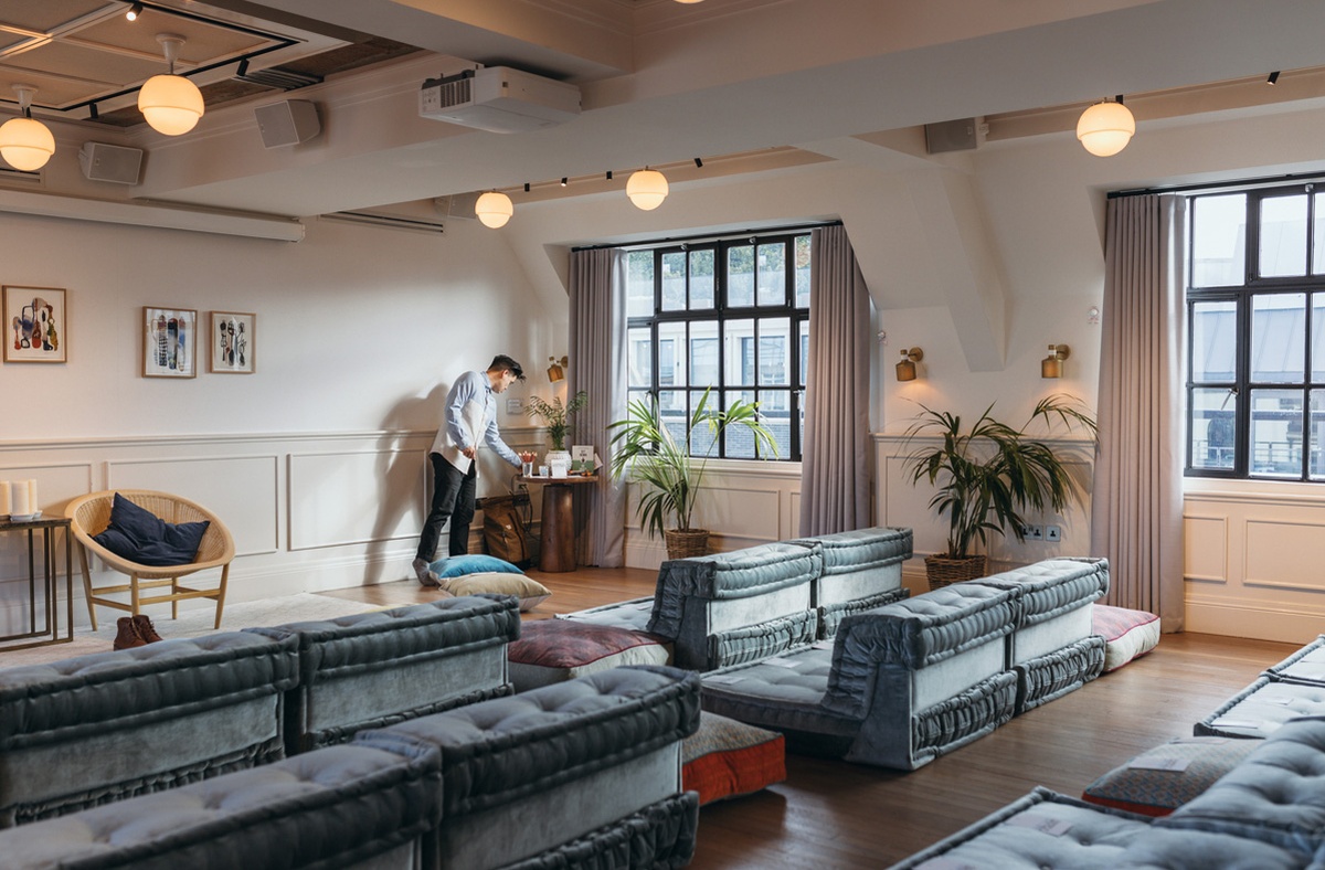 Lounge Setup at Loft & Gallery, Mortimer House Event Space Fitzrovia