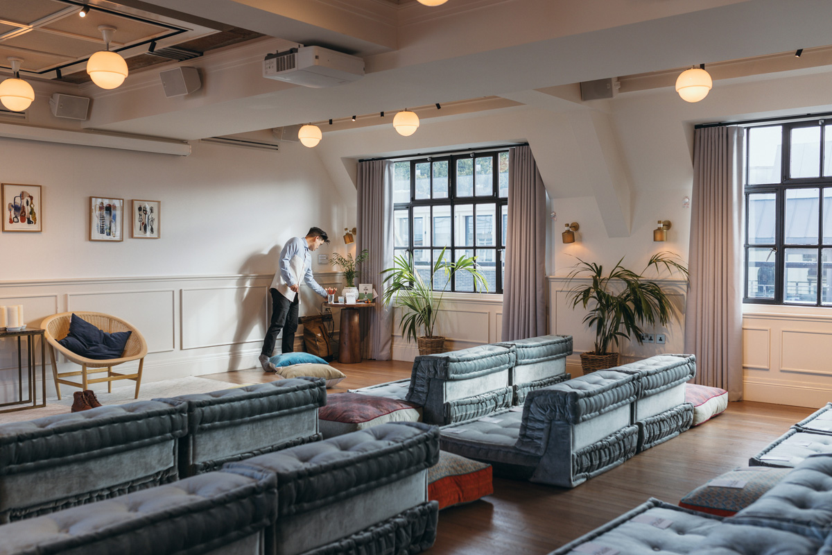 Lounge Setup at Loft & Gallery, Mortimer House Event Space Fitzrovia