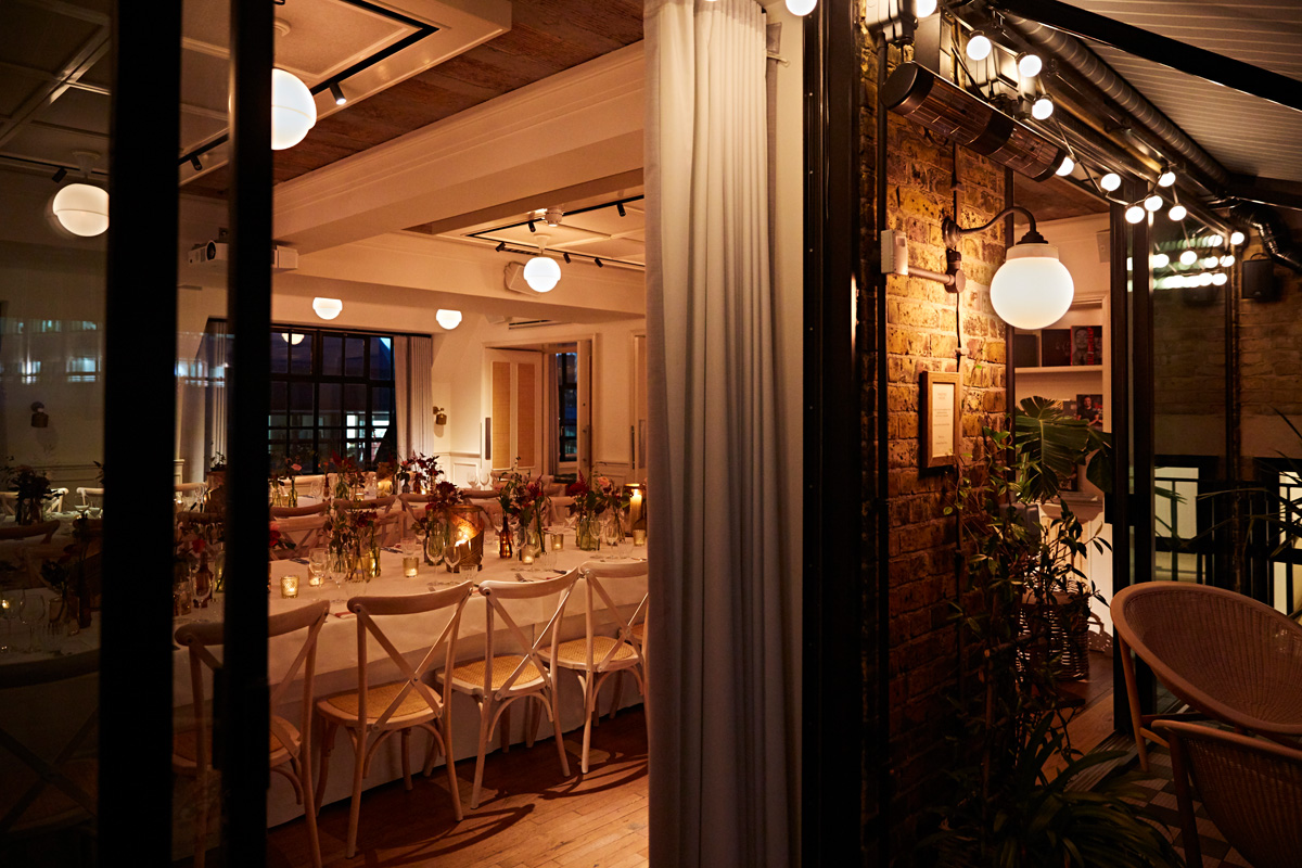 Evening Private Dining at Loft & Gallery, Mortimer House Event Space Fitzrovia