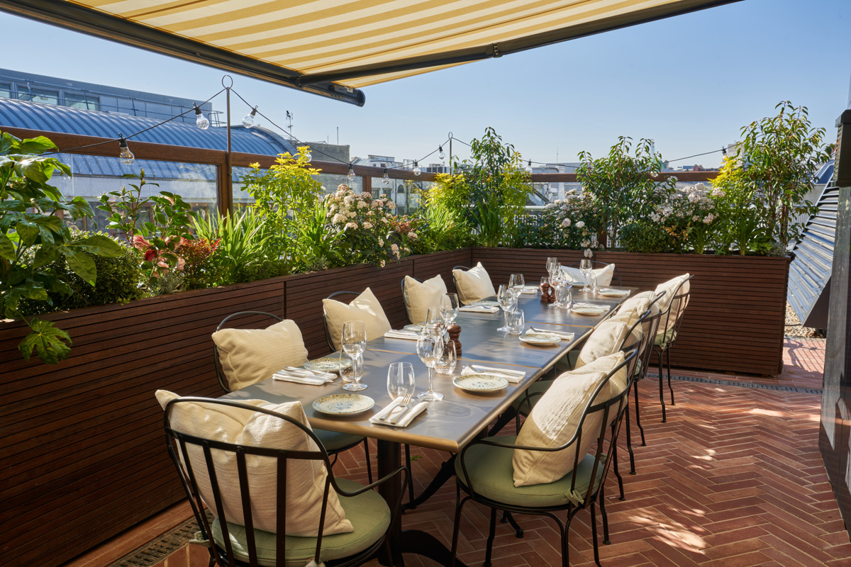 Yasmin West Terrace Event Space in Soho, Fitzrovia at 1 Warwick Members House