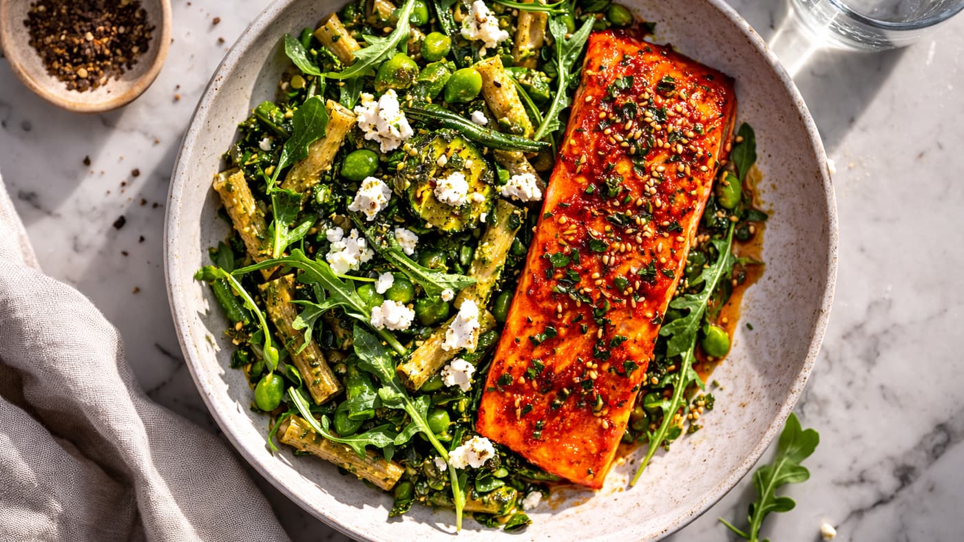 Green Vegetable, Spelt Pasta