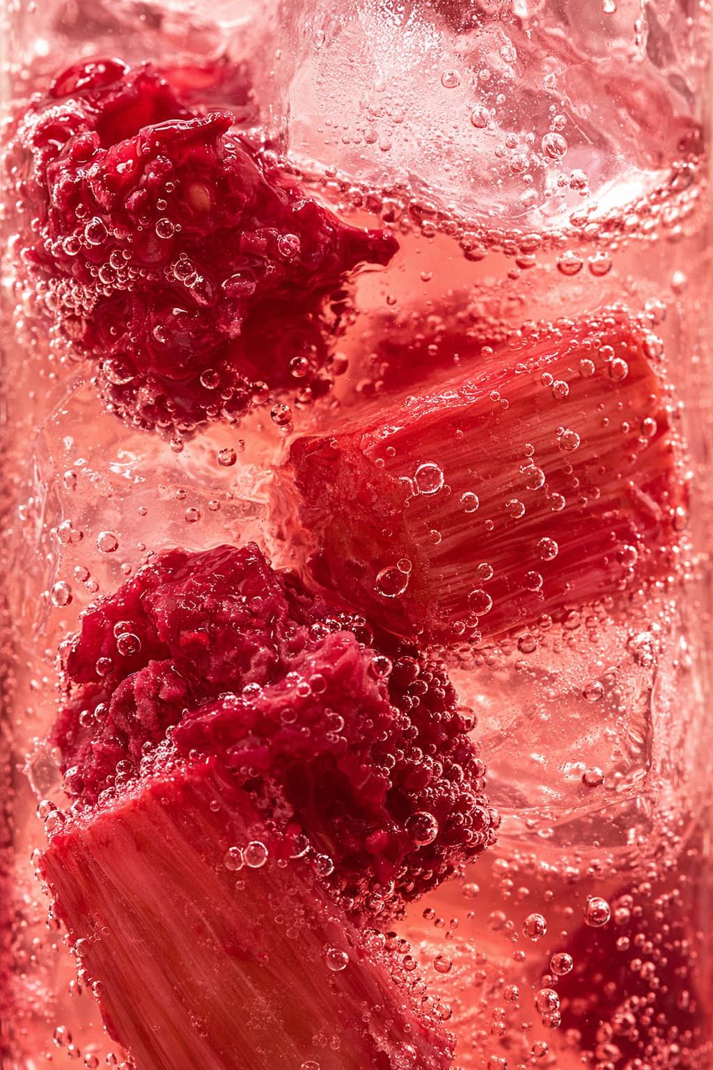 raspberry and rhubarb soda