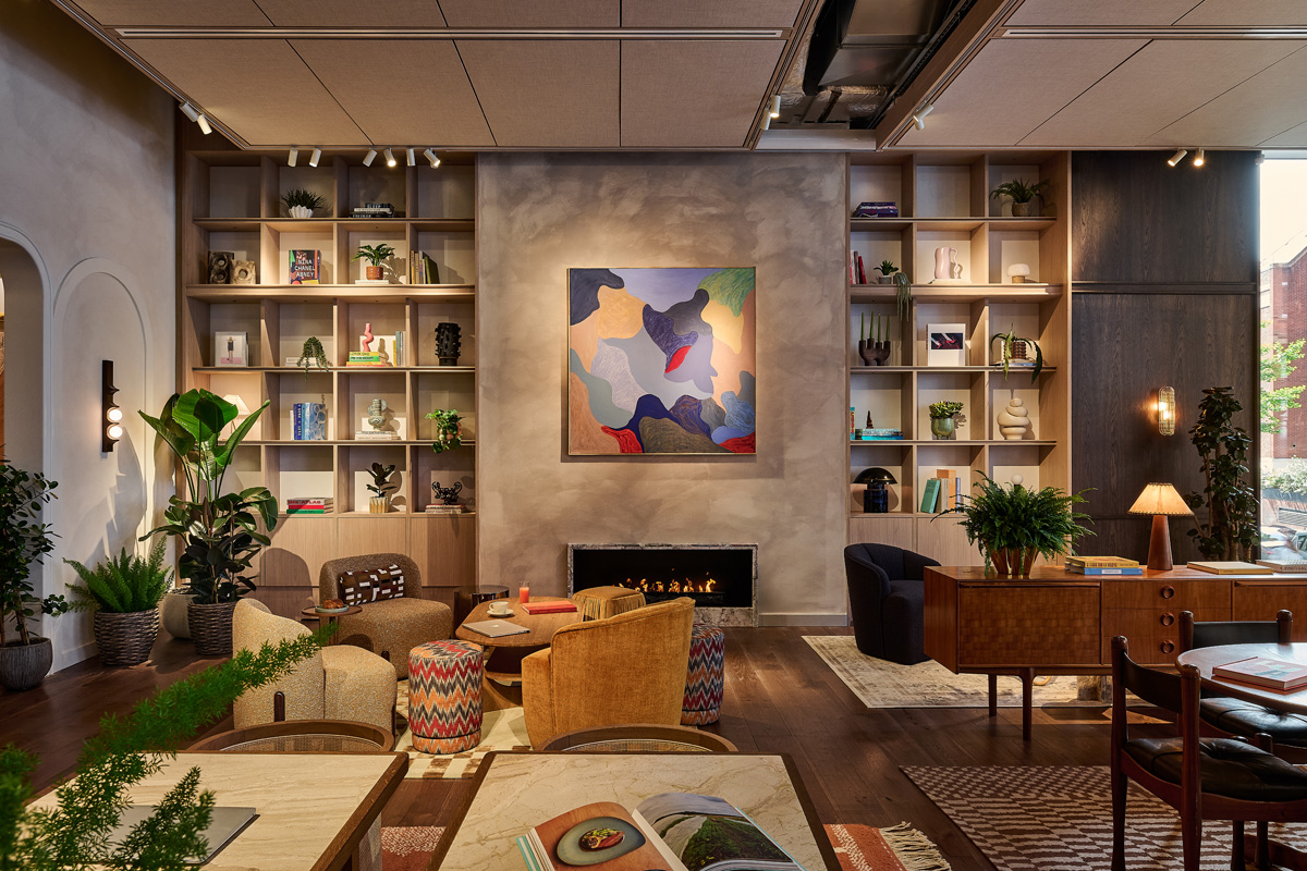 Gallery Workspace Lounge at Maslow's Kensington Members House